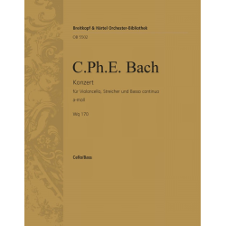 Konzert a-Moll WQ170 : für - Carl Philipp Emanuel Bach