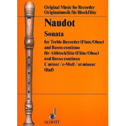 Sonate c-Moll : für Altblockflöte - Jacques Christophe Naudot