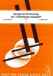 Ich hab mir für Grinzing einen Dienstmann engagiert - Einzelausgabe Klavier (PVG) - Bruno Uher