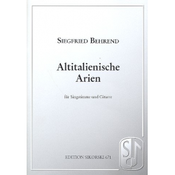 Altiatlienische Arien : für Singstimme und - Siegfried Behrend