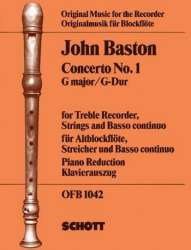 Konzert G-Dur Nr.1 für Altblockflöte, - John Baston