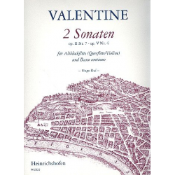 2 Sonaten : für Altblockflöte (Flöte/Violine) - Roberto Valentino