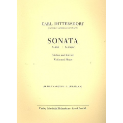 Sonate G-Dur : für Violine und - Carl Ditters von Dittersdorf