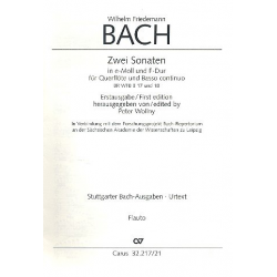 2 Sonaten : für Flöte und Bc - Wilhelm Friedemann Bach