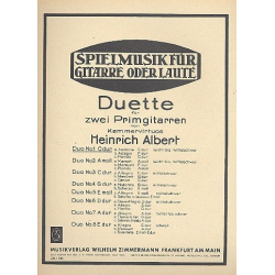 Duett C-Dur Nr.1 : für 2 Primgitarren - Heinrich Albert