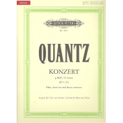 Konzert g-Moll QV5:193 für Flöte, Streicher und B.C. - Johann Joachim Quantz / Arr. Klaus Burmeister