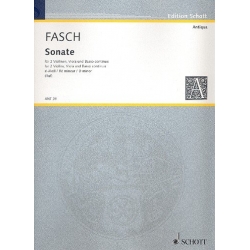 Sonate d-Moll : für 2 Violinen, - Johann Friedrich Fasch