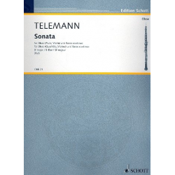 Sonate B-Dur : für Oboe und Bc -Georg Philipp Telemann