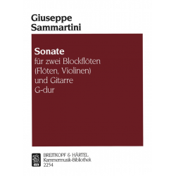 Sonate G-Dur : für 2 Blockflöten - Giuseppe Sammartini
