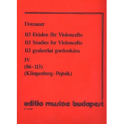 113 Studies vol.4 (nos.86-113) for cello - Justus Johann Friedrich Dotzauer