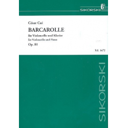 Barcarolle op.81 : für - Cesar Cui