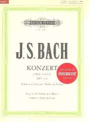Konzert für Violine, Streicher und Basso continuo a-Moll BWV 1041 - Ausgabe für Violine und Klavier mit CD - Johann Sebastian Bach
