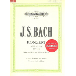 Konzert für Violine, Streicher und Basso continuo a-Moll BWV 1041 - Ausgabe für Violine und Klavier mit CD - Johann Sebastian Bach