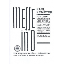 Messe D-Dur op.9 Ausgabe A : - Karl Kempter