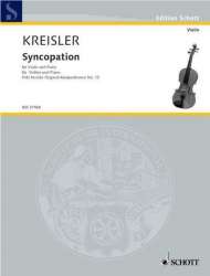Syncopation . für Violine und Klavier - Fritz Kreisler
