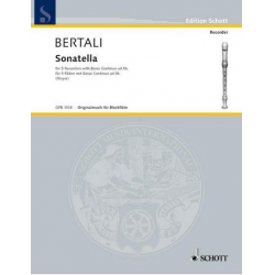 Sonatella : for 5 recorders - Antonio Bertali