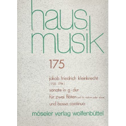 Sonate G-Dur : - Jakob Friedrich Kleinknecht / Arr. Adolf Hoffmann