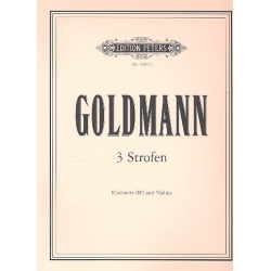 3 Strofen : für Klarinette und Violine - Friedrich Goldmann