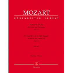 Konzert Es-Dur Nr.3 KV 447 für Horn und Orchester (Partitur) -Wolfgang Amadeus Mozart / Arr.Franz Giegling