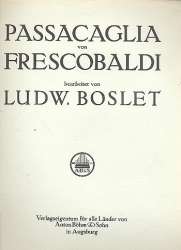Passacaglia : für Orgel - Girolamo Frescobaldi