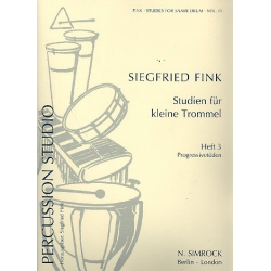 Studien für kleine Trommel Band 3 -Siegfried Fink