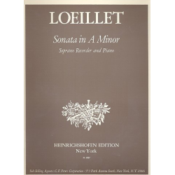 Sonata in a Minor : for soprano recorder - Jean Baptiste Loeillet de Gant