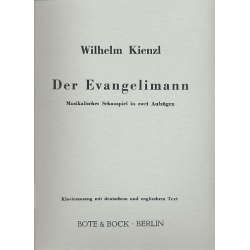 Der Evangelimann : Klavierauszug - Wilhelm Kienzl