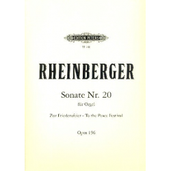 Sonata no. 20 f major op. 196 : for organ - Josef Gabriel Rheinberger