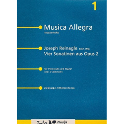 Vier Sonatinen aus Opus 2 für Vc + Klav -Joseph Reinagle