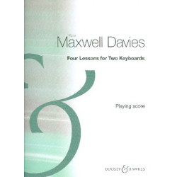 Four lessons : for 2 keyboards - Sir Peter Maxwell Davies