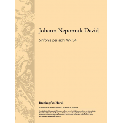 Sinfonia per archi Werk 54 - Johann Nepomuk David