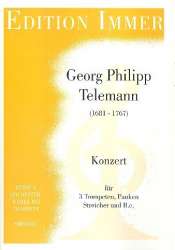 Konzert D-Dur : für 3 Trompeten, Pauken, - Georg Philipp Telemann