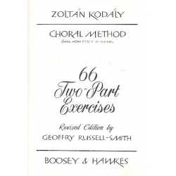 66 2-part Exercises : for chorus - Zoltán Kodály