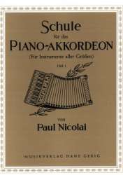 Schule für das Piano-Akkordeon Band 1 - Paul Nicolai