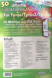 50 Topaktuelle Midifiles auf USB-Stick : für Tyros/ Tyros 2-3