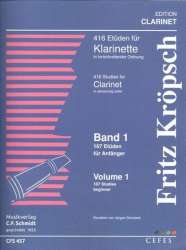 416 Etüden für Klarinette in fortschreitender Ordnung Teil 1 - Fritz Kröpsch
