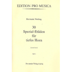 30 Spezial-Etüden Band 1 für tiefes Horn -Hermann Neuling