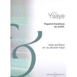 Paganini Variations op. posth. : - Eugène Ysaye