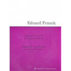 Sonate D-Dur Nr.4 op.posth. : für Violine - Eduard Franck
