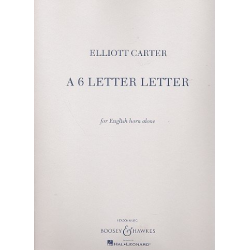 A 6 Letter Letter : for english horn alone - Elliott Carter