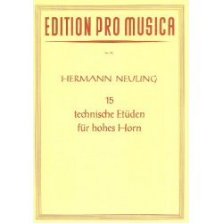 15 technische Etüden : für hohes Horn -Hermann Neuling