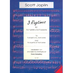 3 Ragtimes für Trompete und Posaune - Scott Joplin