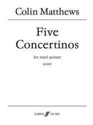 Five Concertinos. Wind quintet (score) - Collin Matthews