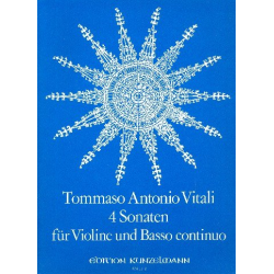 4 Sonaten : für Violine und Bc - Tommaso Antonio Vitali