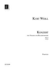 Konzert für Violine und Blasorchester op. 12 - PARTITUR - Kurt Weill / Arr. Andreas Eichhorn