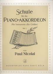 Schule für das Piano-Akkordeon Band 2 - Paul Nicolai