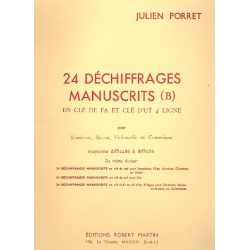 24 Déchiffrages Manuscrits : pour trombone - Julien Porret