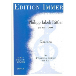 Ciaccona : für 2 Trompeten, Streicher - Philipp Jakob Rittler