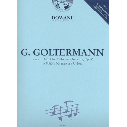 Konzert Nr. 4 für Violoncello und Orchester op. 65 in G-Dur (Solostimme, Klavierauszug + 2 CDs) -Georg Goltermann