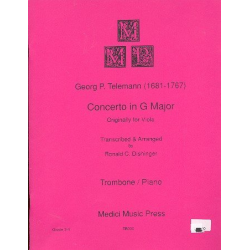 Concerto g major for viola and orchestra : - Georg Philipp Telemann